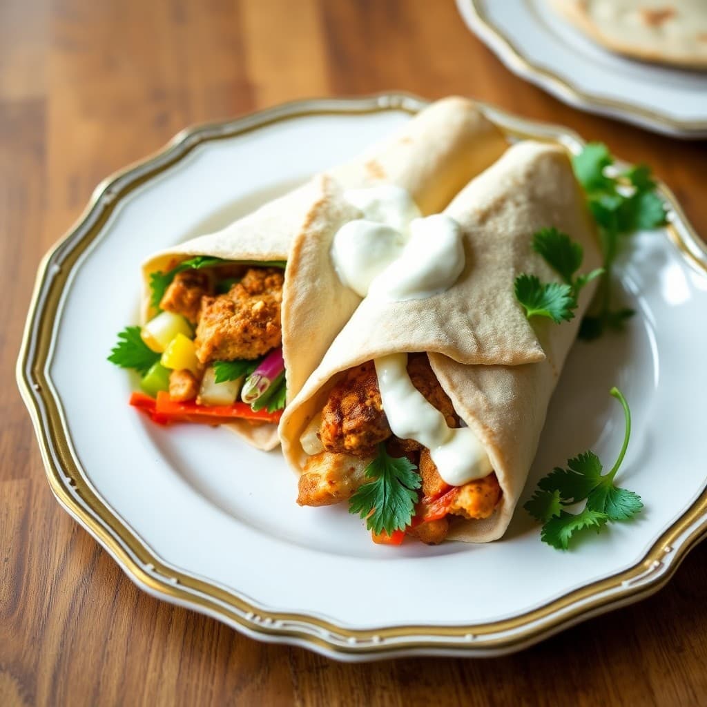 Moroccan Harissa Chicken Wraps