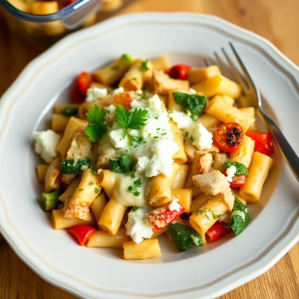Baked Feta & Veggie Pasta Bake