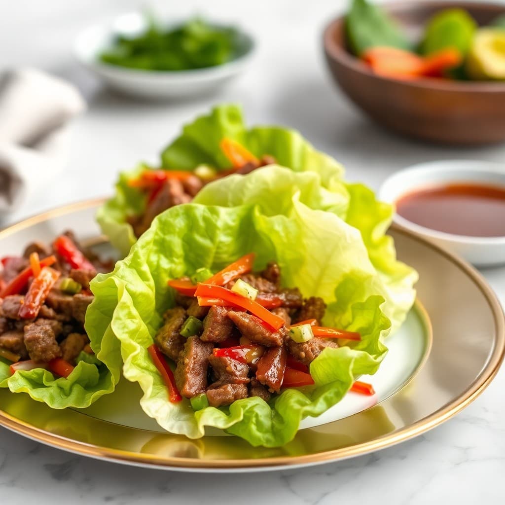 Fiery Korean BBQ Lettuce Wraps