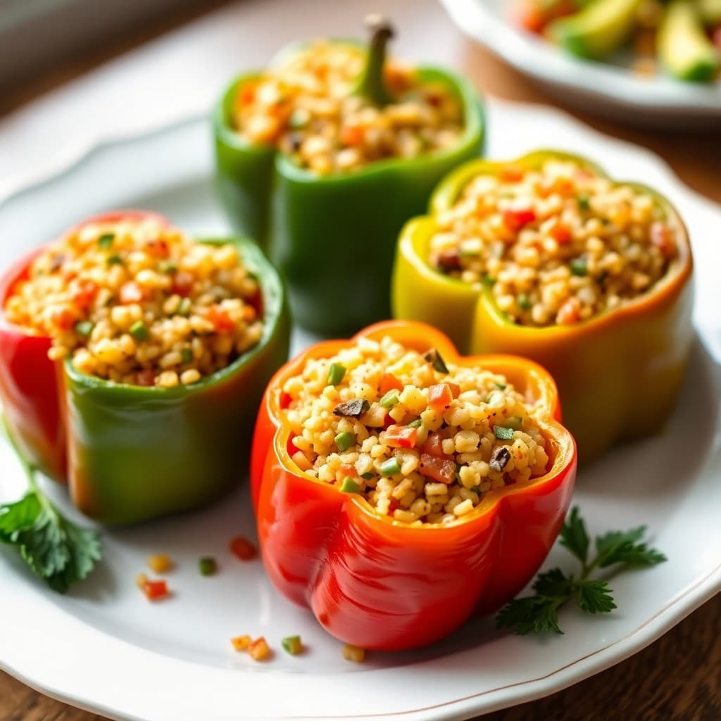 Zesty Quinoa Stuffed Peppers