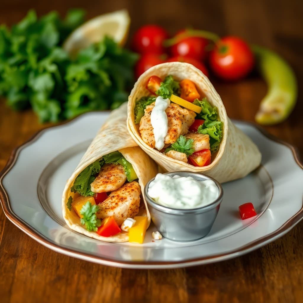 Zesty Lemon Pepper Chicken Wraps