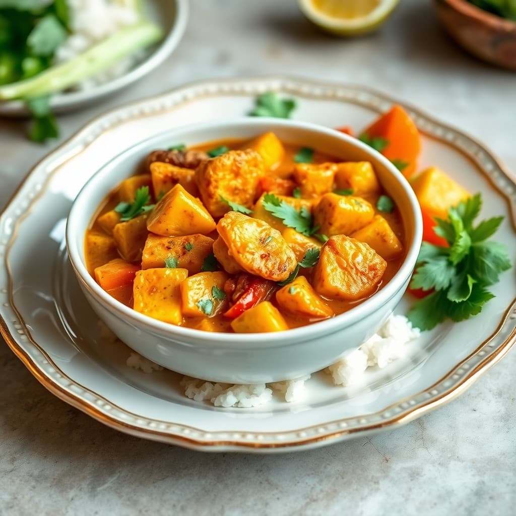 Vibrant Thai Chicken Coconut Curry Bowls