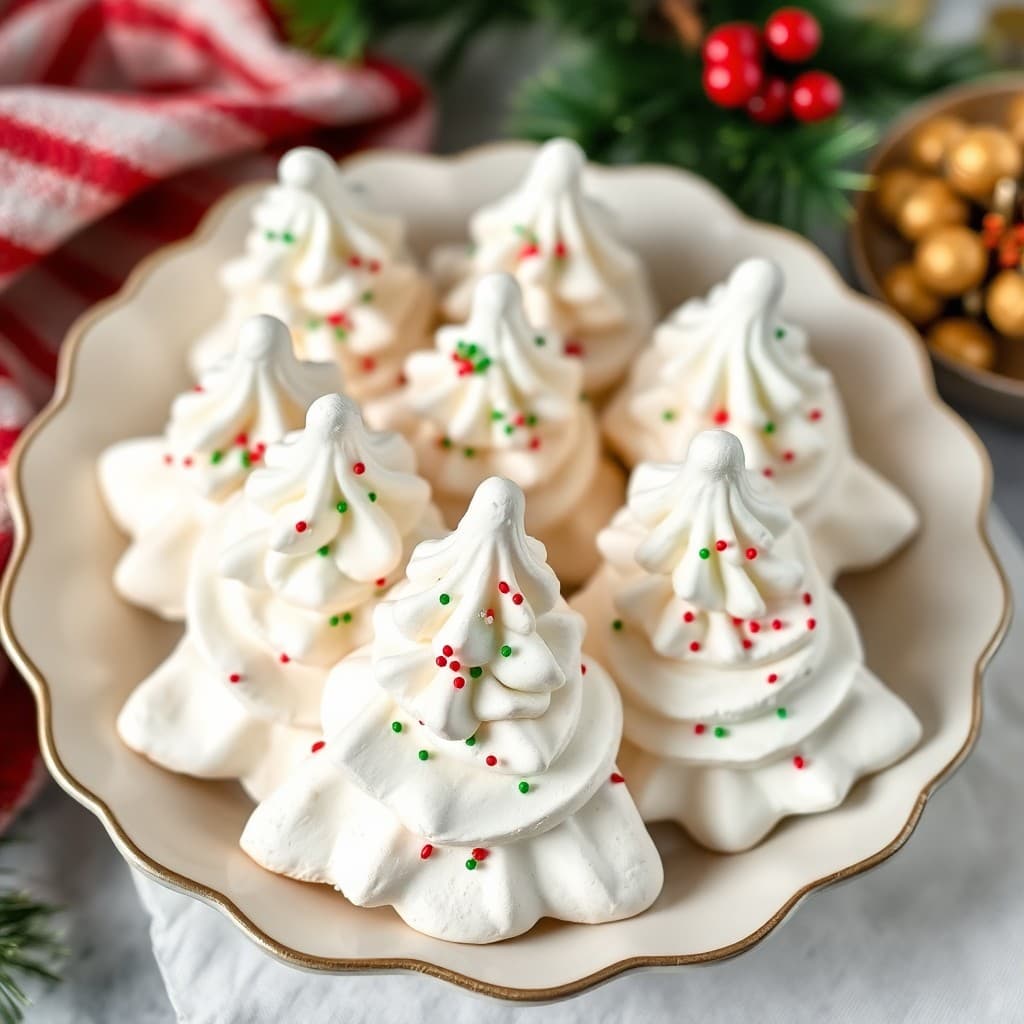 Tree Meringue Cookies