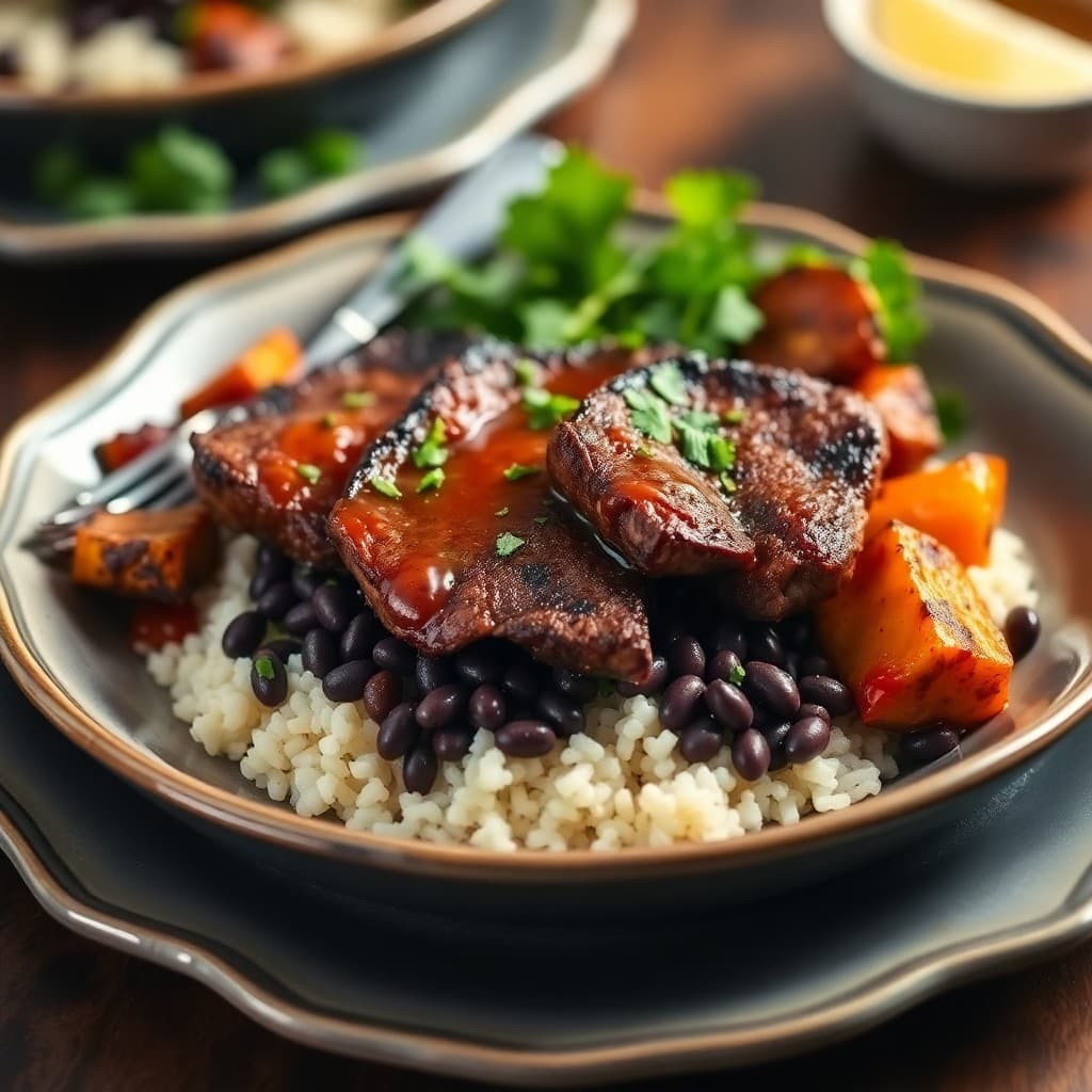 Zesty Brazilian Steak and Rice Bowls