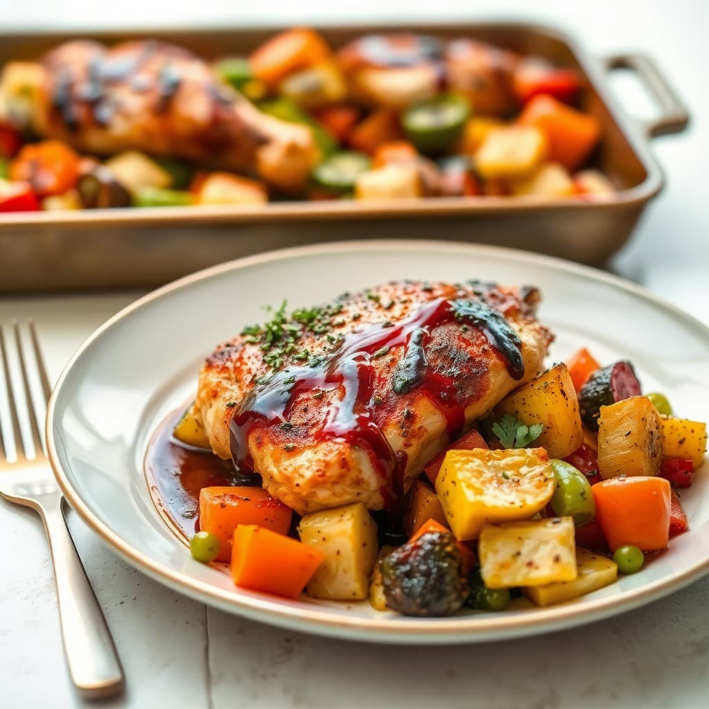Balsamic Roasted Chicken & Veggies