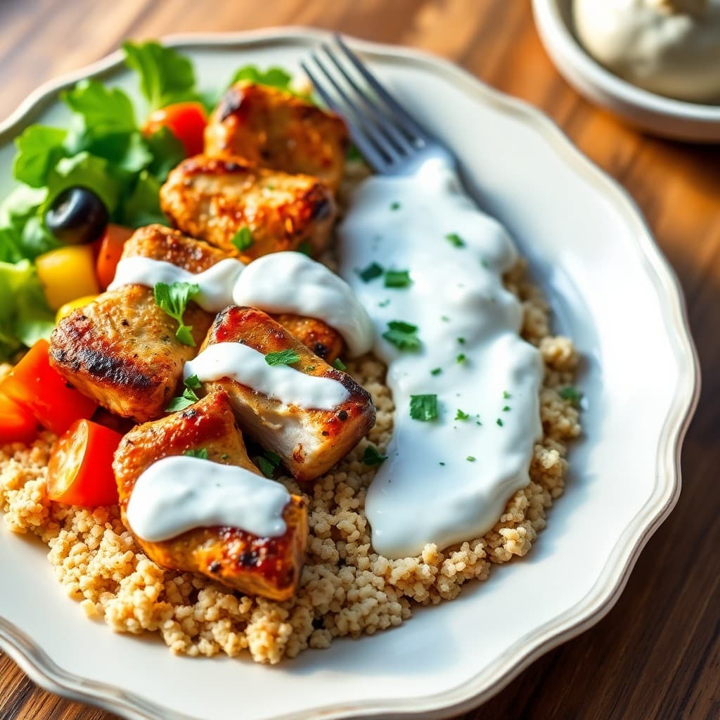Marinated Chicken Souvlaki Bowls