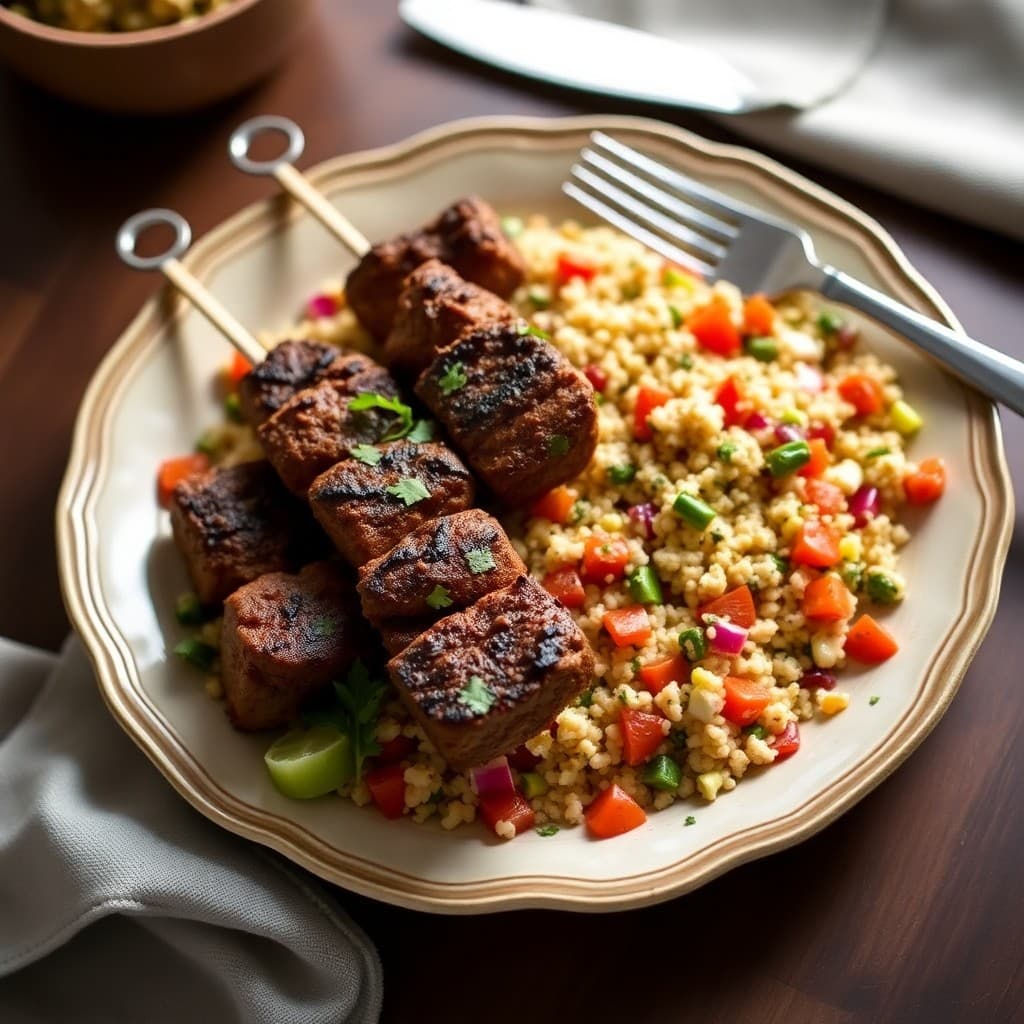 Zesty Moroccan Beef Skewers