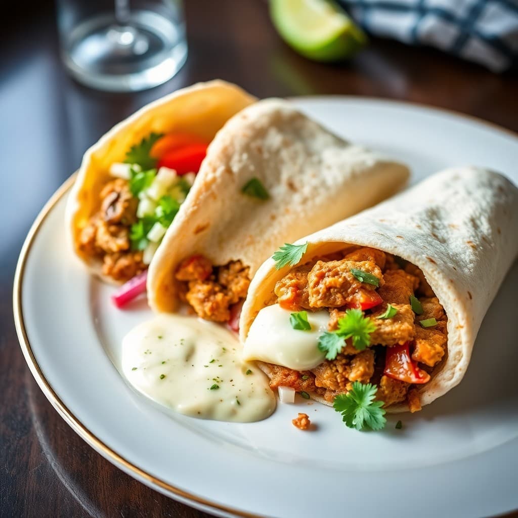 Vibrant Lebanese Chicken Shawarma Wraps
