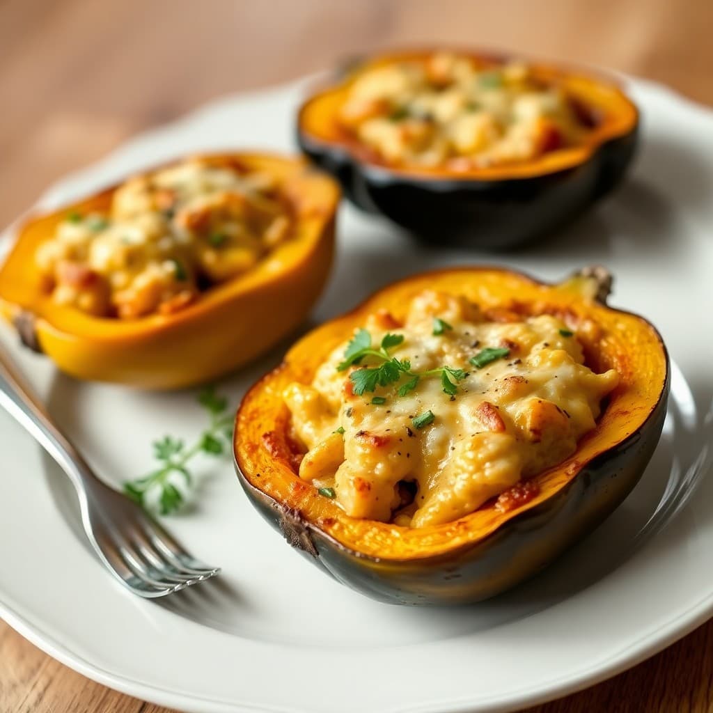 Cheesy Stuffed Autumn Squash