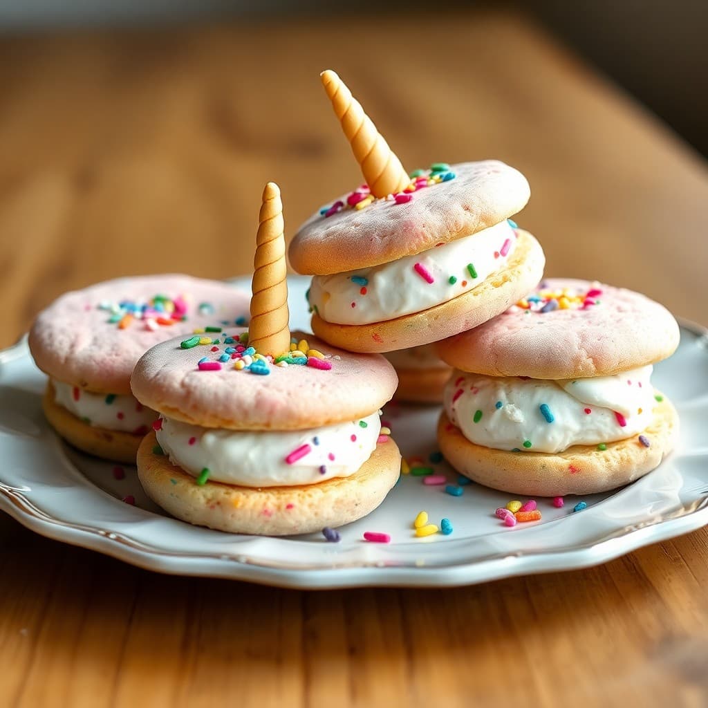 Magical Unicorn Ice Cream Sandwiches