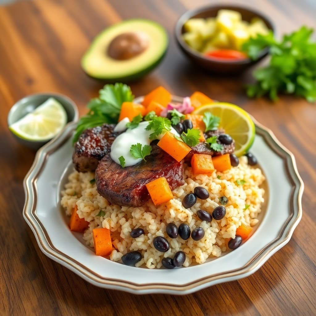 Zesty Brazilian Beef Burrito Bowls