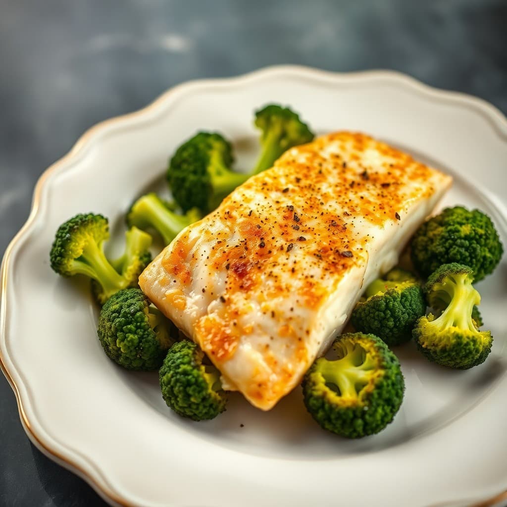 Zesty Lemon-Garlic Baked Tilapia with Roasted Broccoli