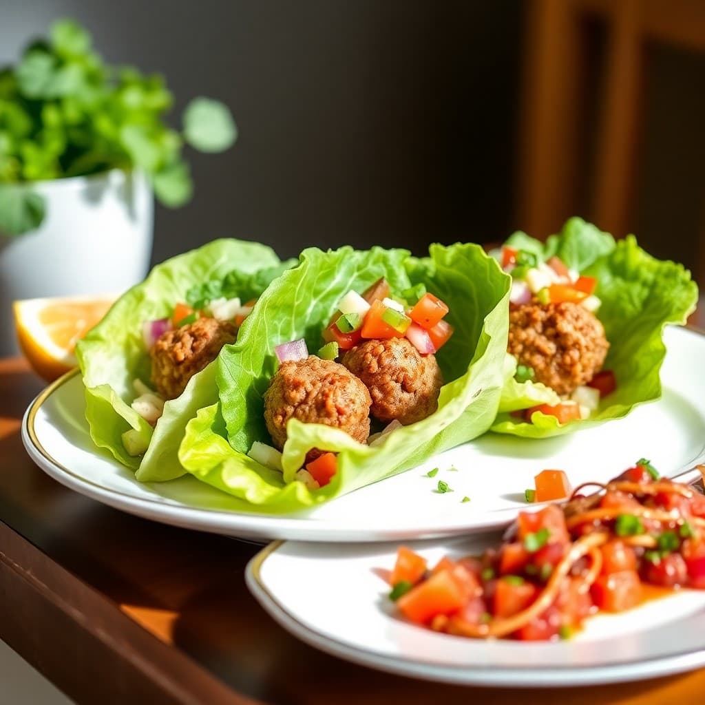 Lebanese Lamb Kofta Lettuce Wraps