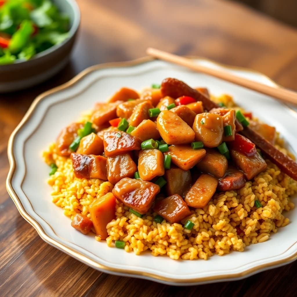 Honey Garlic Pork Stir-Fry with Zesty Veggie Rice