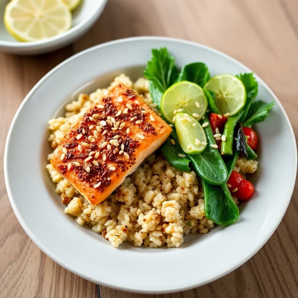 Sesame-Crusted Salmon Bowls