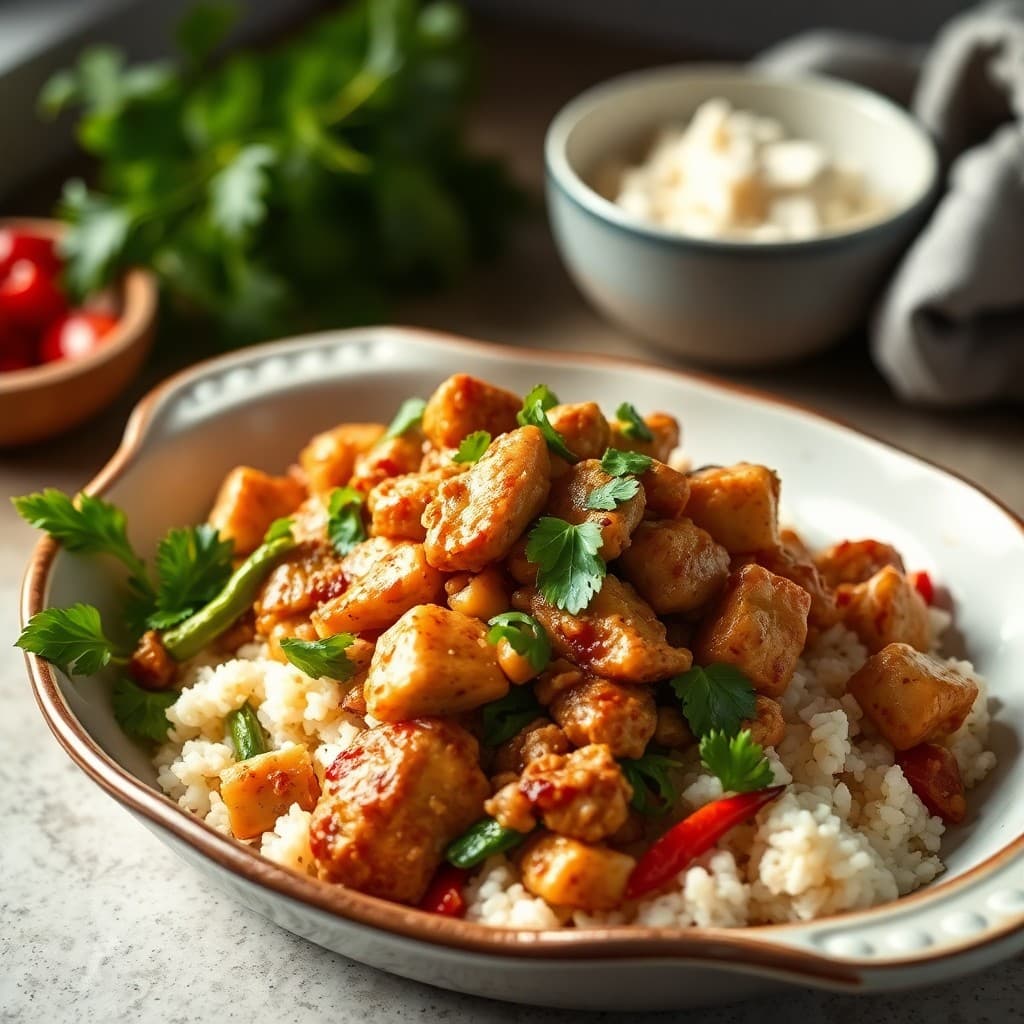 Protein-Packed Chicken Stir-Fry with Cauliflower Rice