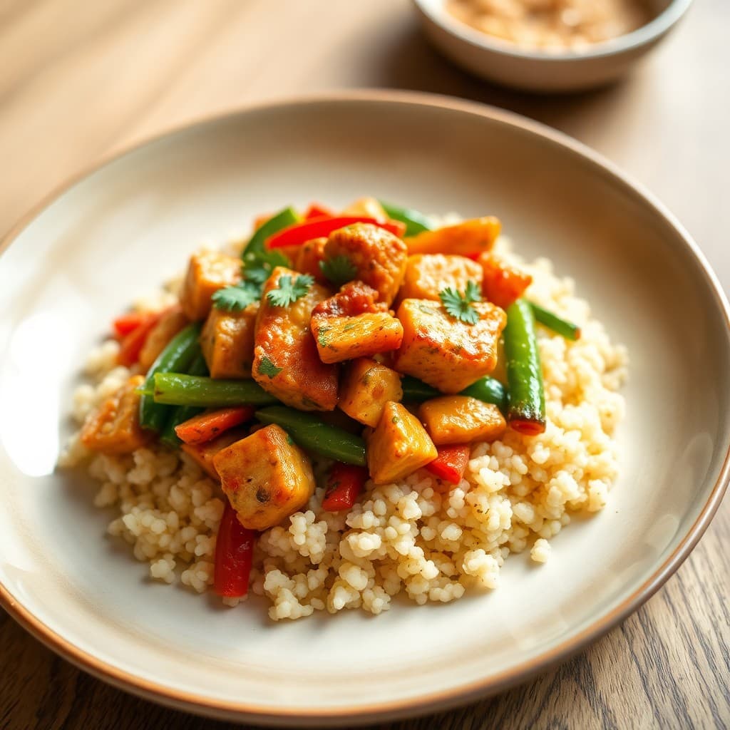 Spicy Peruvian Chicken Stir-Fry with Quinoa