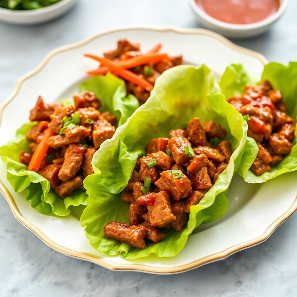 Spicy Thai-Style Beef Lettuce Wraps