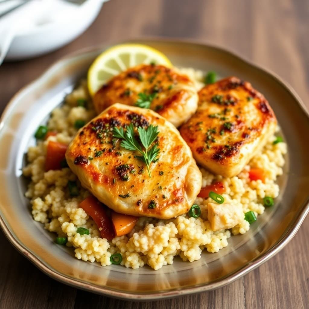 Garlic Herb Lemon Chicken Bowls
