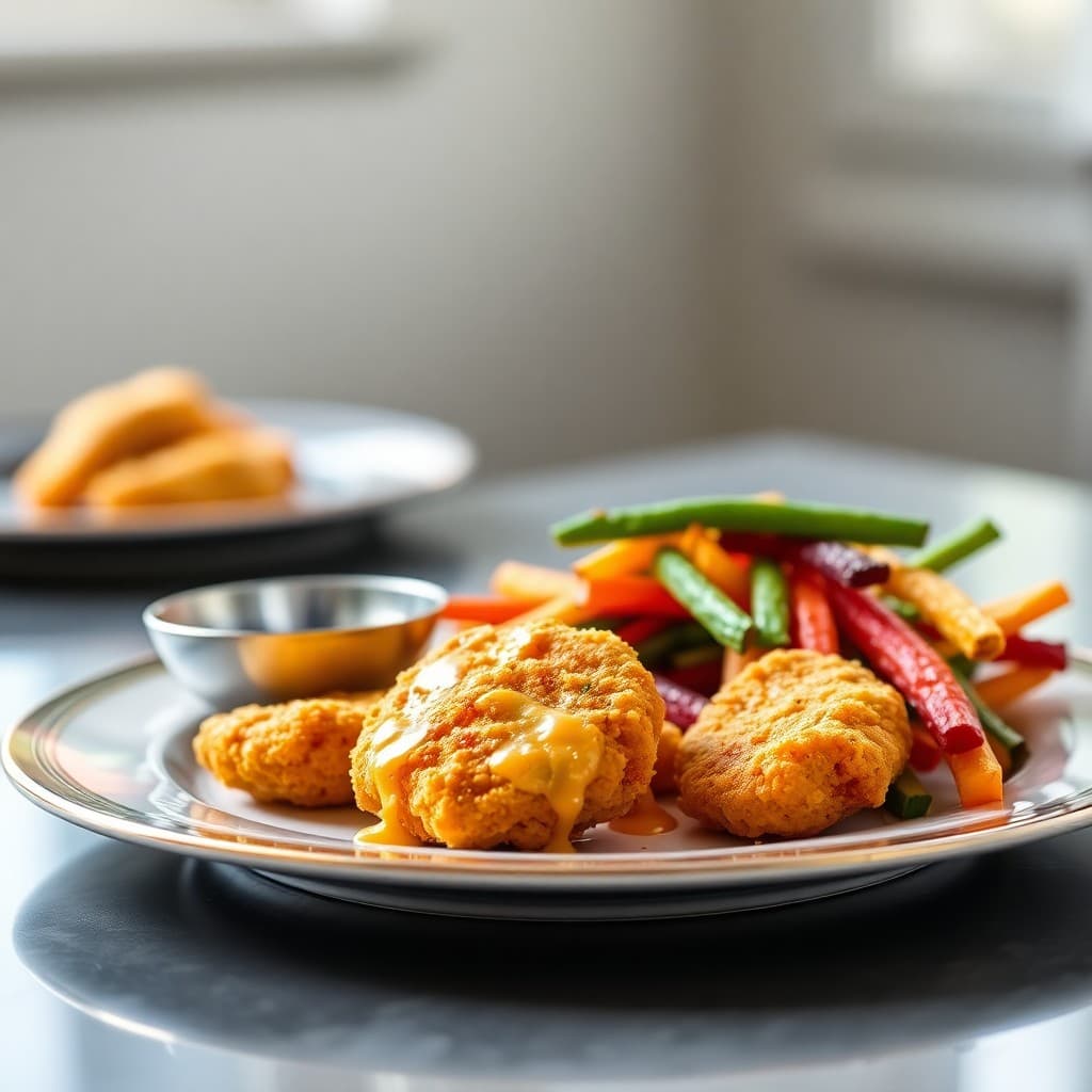 Cheesy Chicken Nuggets with Hidden Veggie Fries