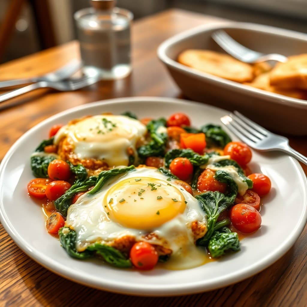 Italian Baked Eggs Florentine