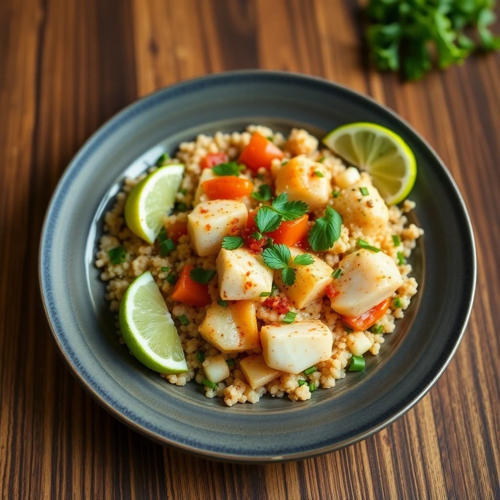 Peruvian Ceviche with Quinoa Salad