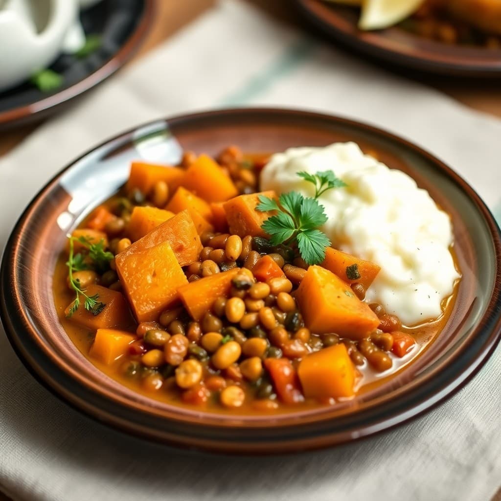Autumn Lentil and Butternut Squash Stew
