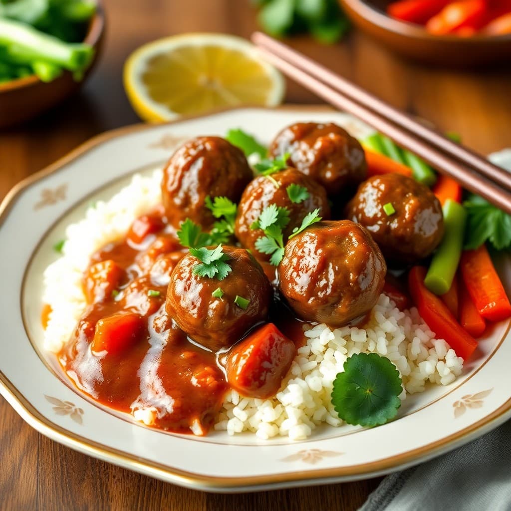 Vibrant Vietnamese-Style Meatballs