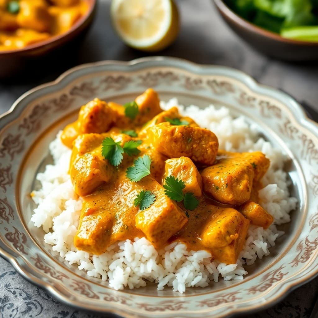Zesty Thai Coconut Curry Chicken with Jasmine Rice