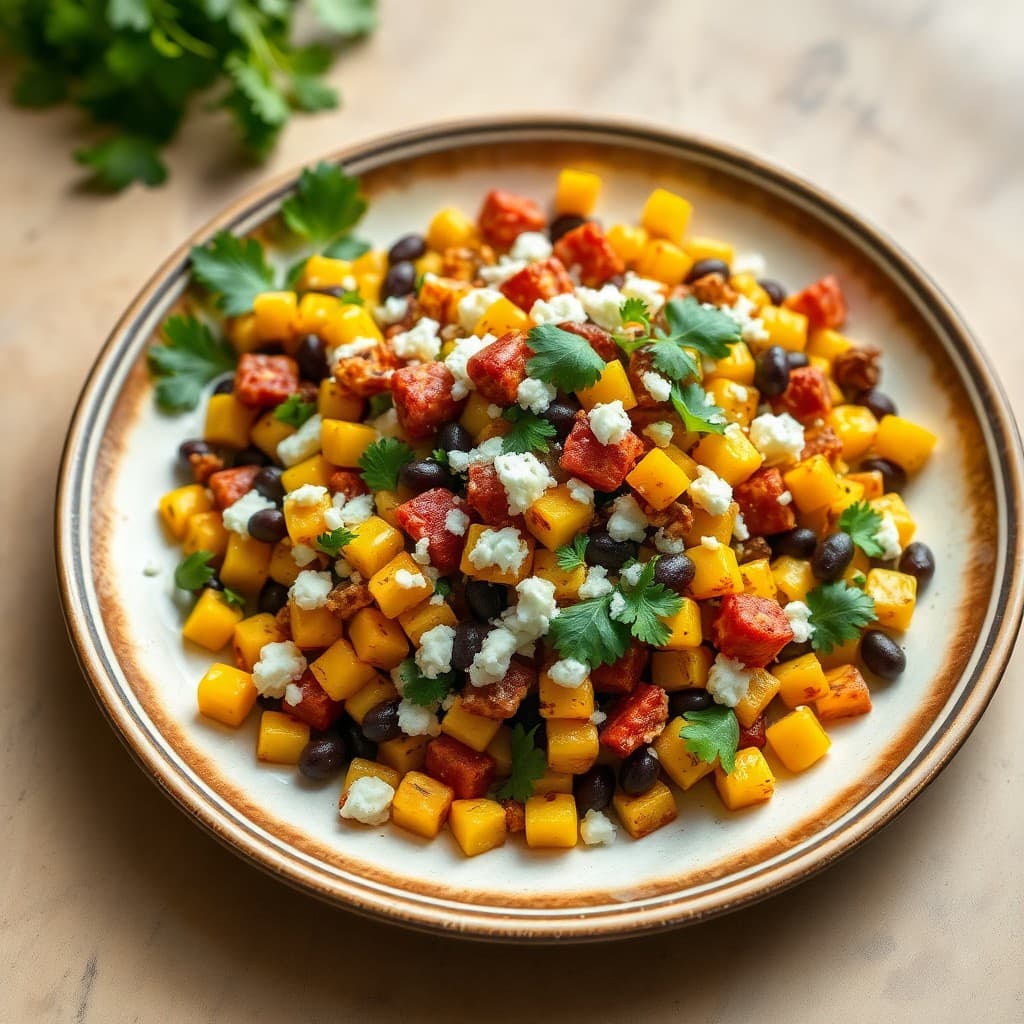 Mexican Street Corn & Chorizo Skillet with Black Bean Confetti