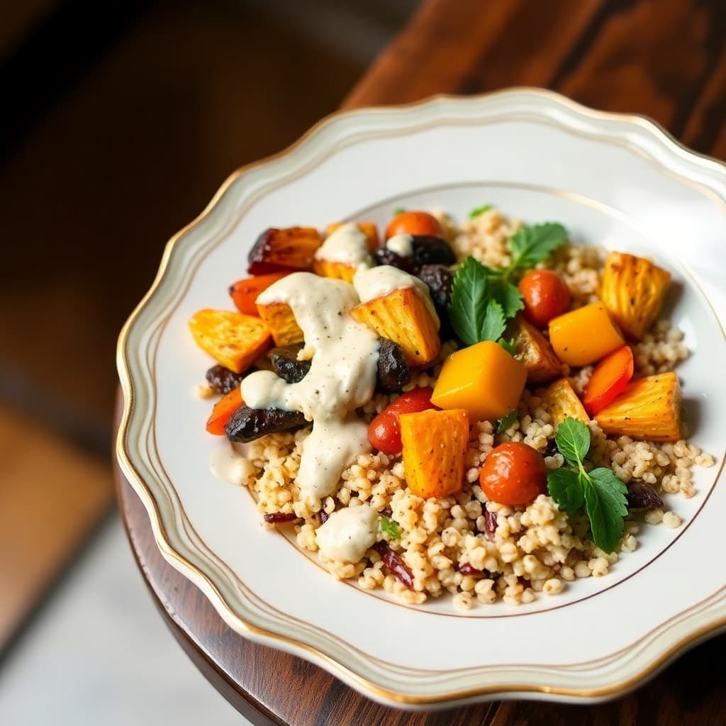 Roasted Winter Vegetable and Quinoa Bowl