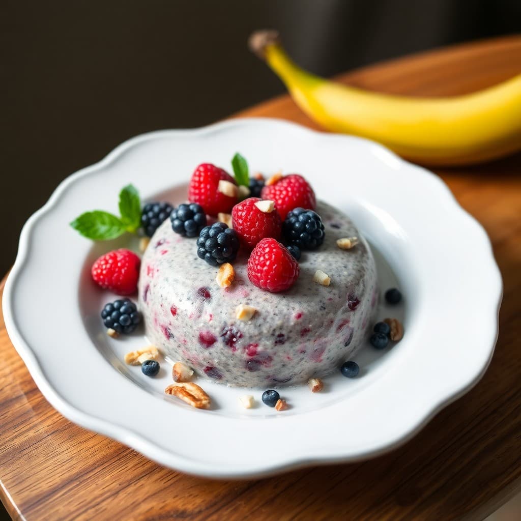Chia Seed Pudding with Berries and Nuts