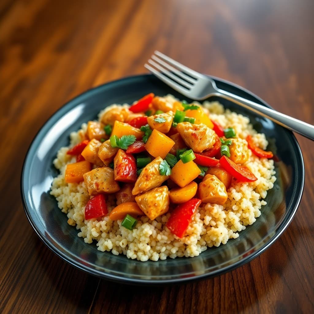 Zesty Peruvian Chicken Stir-Fry with Quinoa