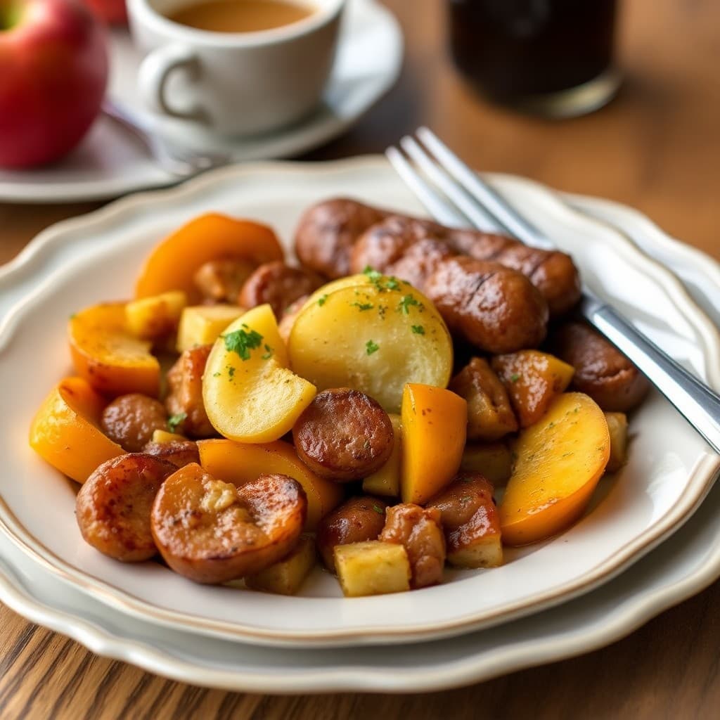Roasted Acorn Squash with Sausage and Apple