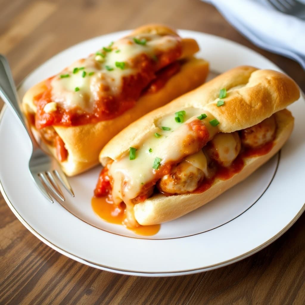 Zesty Chicken Parm Meatball Subs
