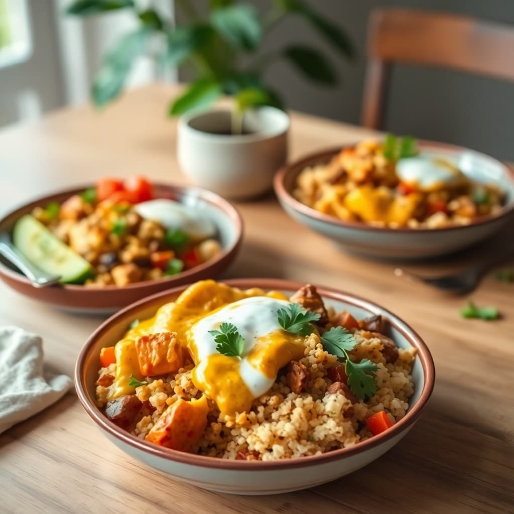 Spicy Coconut Curry Breakfast Bowls