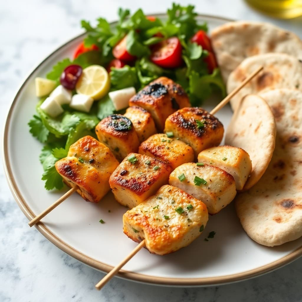 Mediterranean Lemon-Herb Chicken Skewers