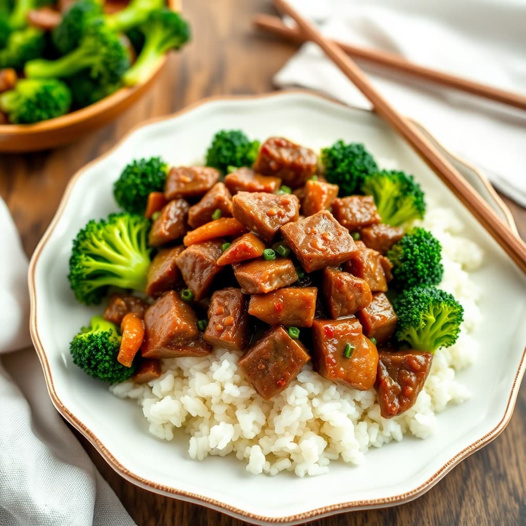 Korean Beef & Broccoli Stir-Fry Bowls