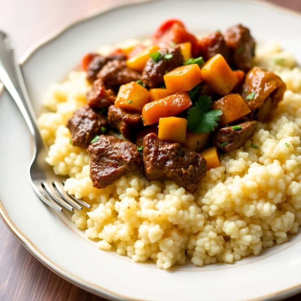Mouthwatering Moroccan Beef and Vegetable Couscous Bowls