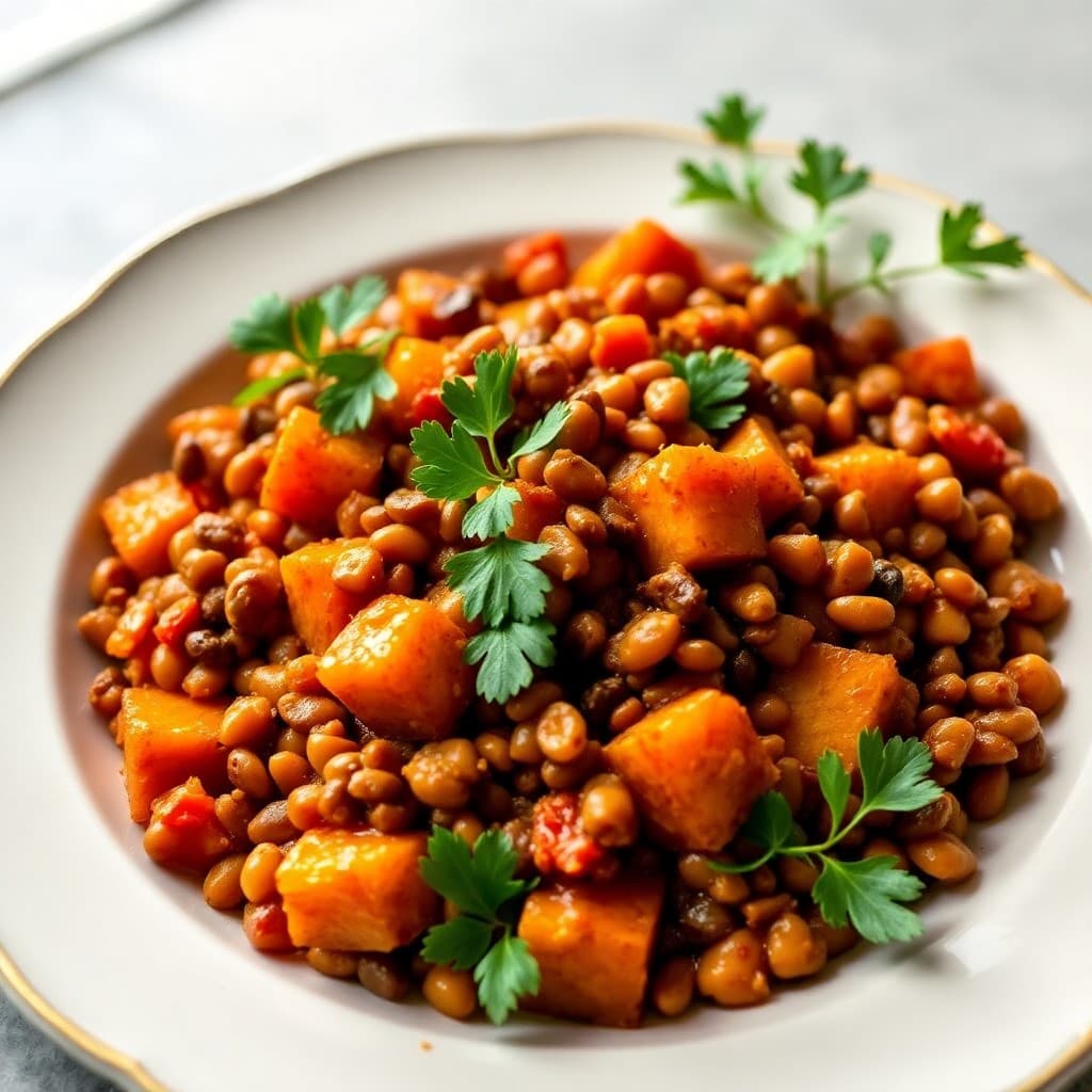 Moroccan Lentil and Sweet Potato Tagine