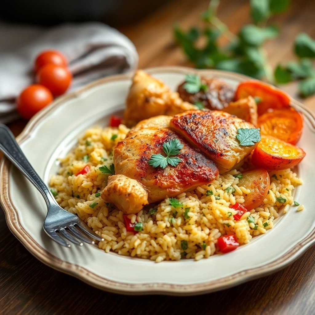 Spanish-Style Chicken and Rice Skillet