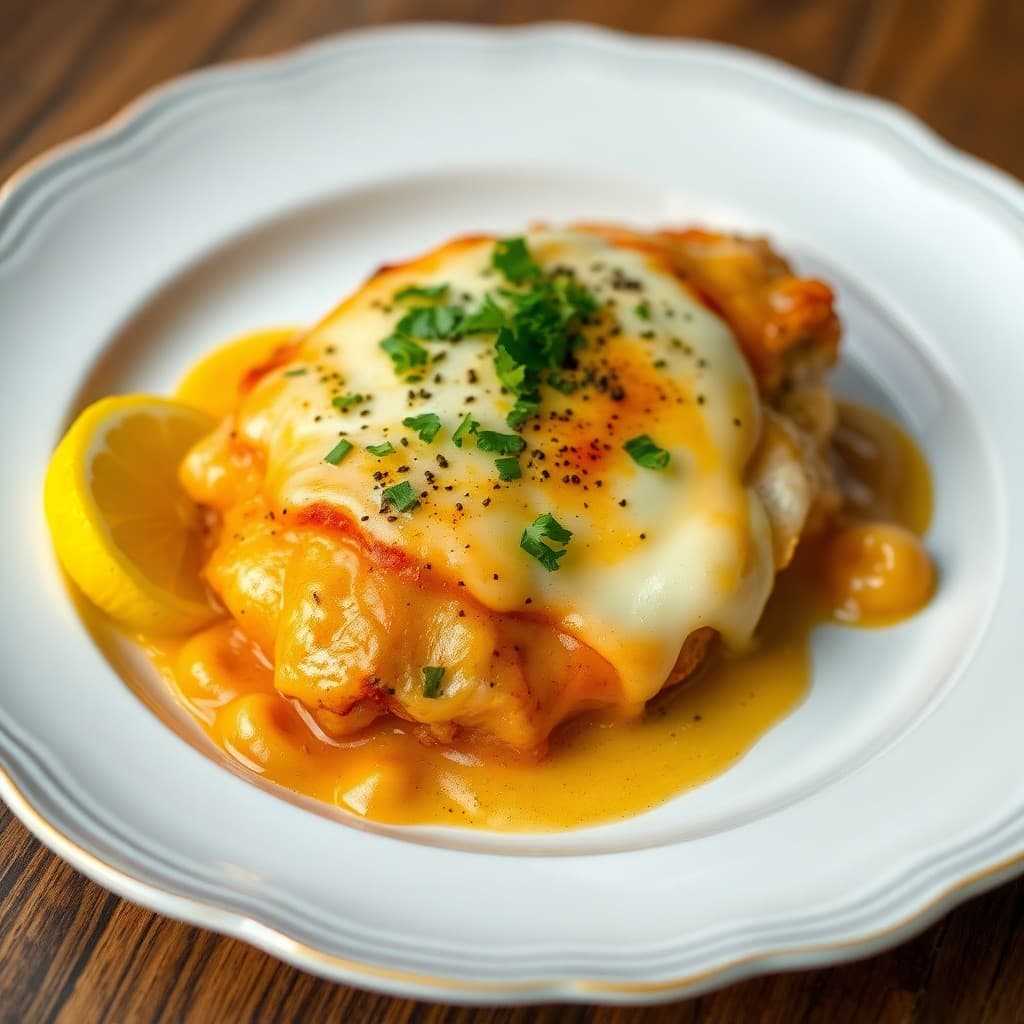 Lemon Garlic Chicken Parmesan Bake