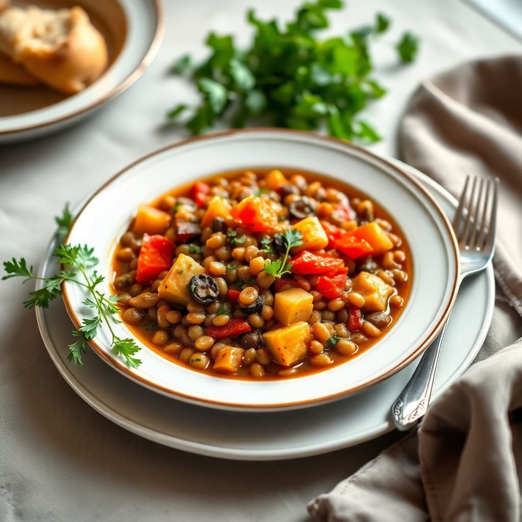 Mediterranean Lentil and Vegetable Stew