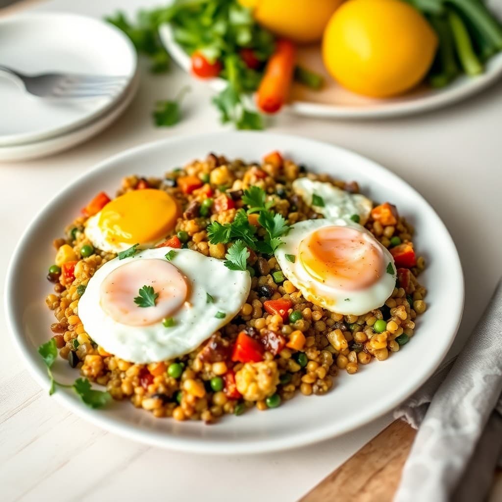Sunrise Lentil and Veggie Scramble