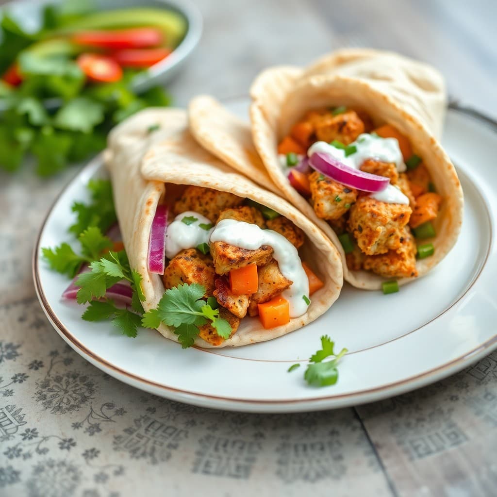 Zesty Lebanese Chicken Shawarma Wraps