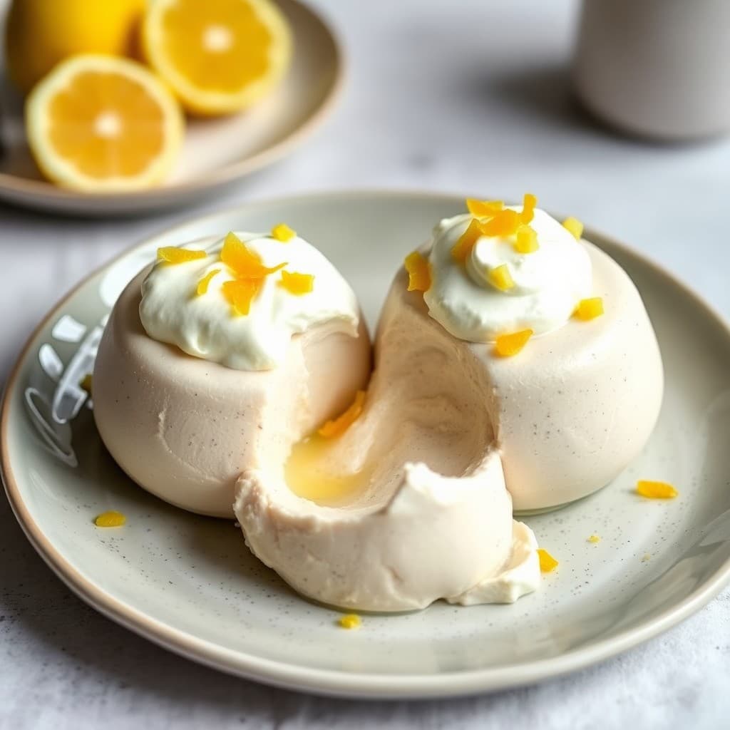 Earl Grey Mascarpone Mousse with Candied Lemon Zest