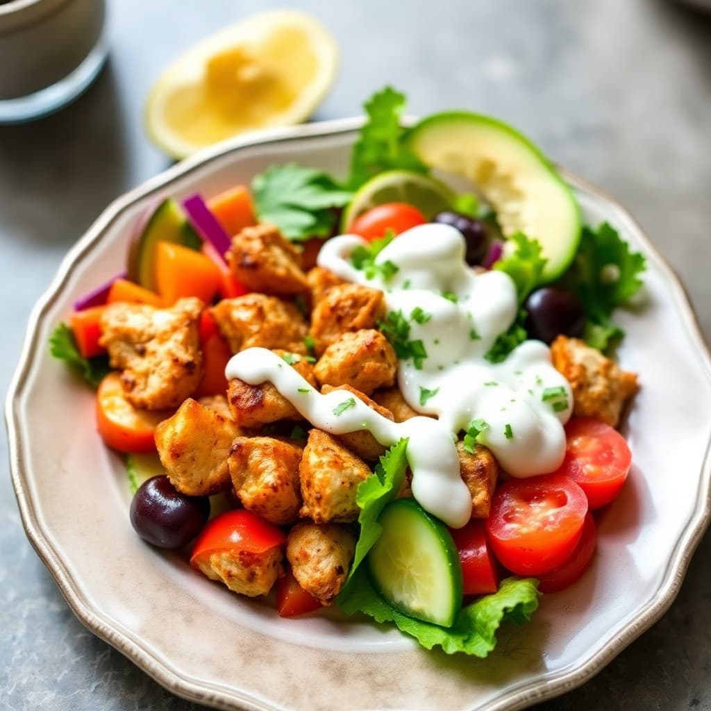 Zesty Greek Chicken Souvlaki Bowls