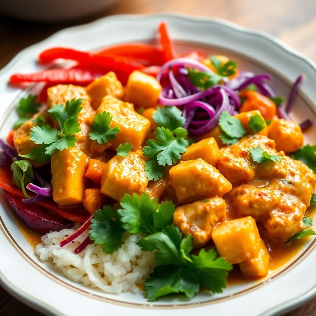 Fragrant Thai Red Curry Chicken Bowls