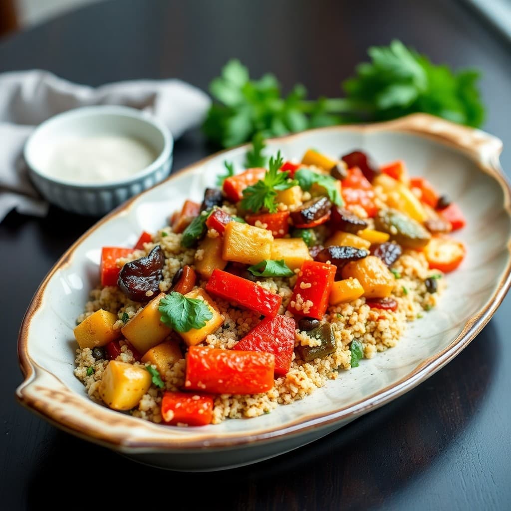 Roasted Vegetable and Quinoa Stir-Fry