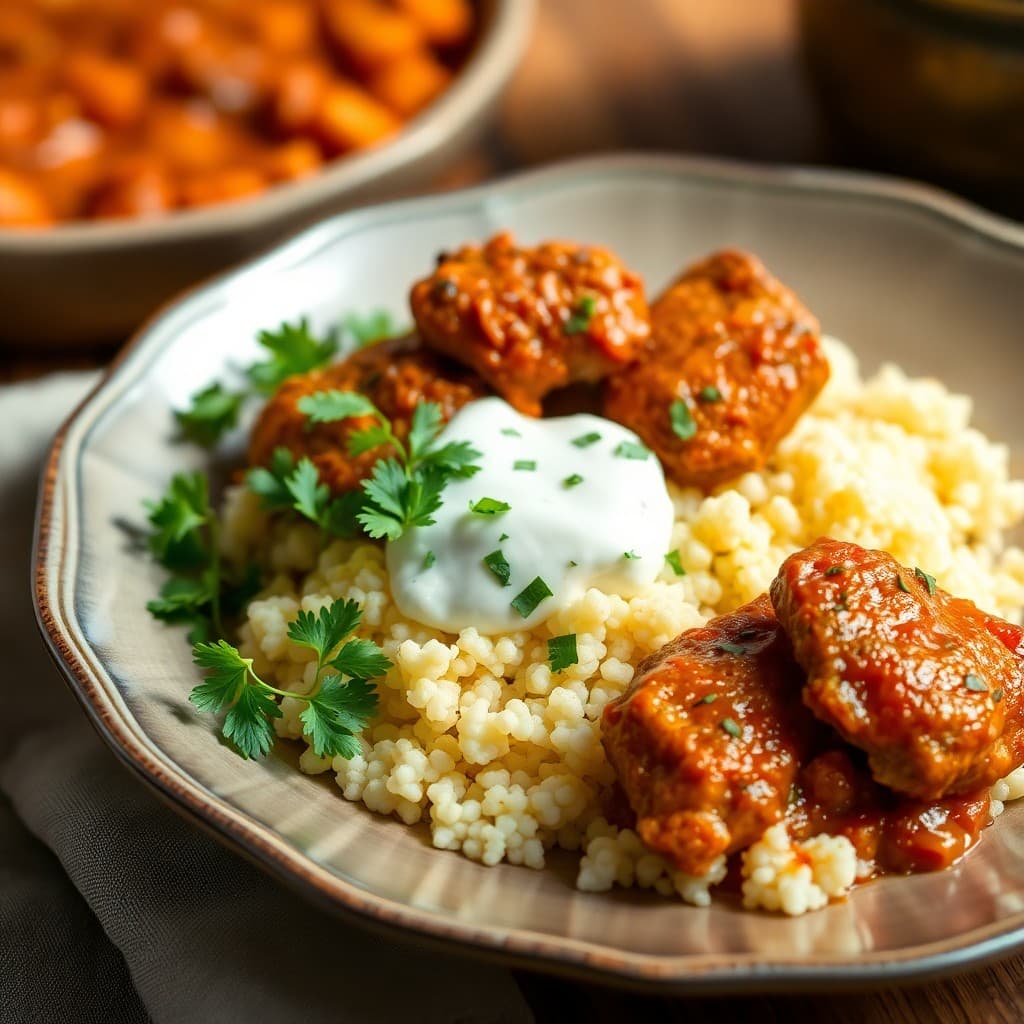 Moroccan Spiced Chicken Tagine with Cauliflower Couscous